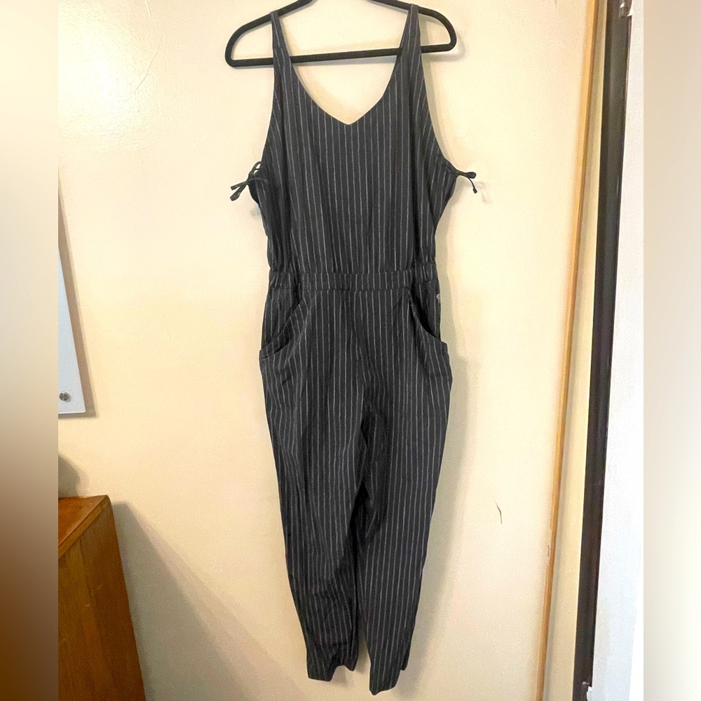 MOUNTAIN HARDWEAR Sleeveless Pinstriped Jumpsuit